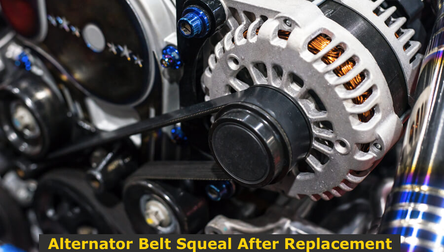 Replacing the alternator belt.