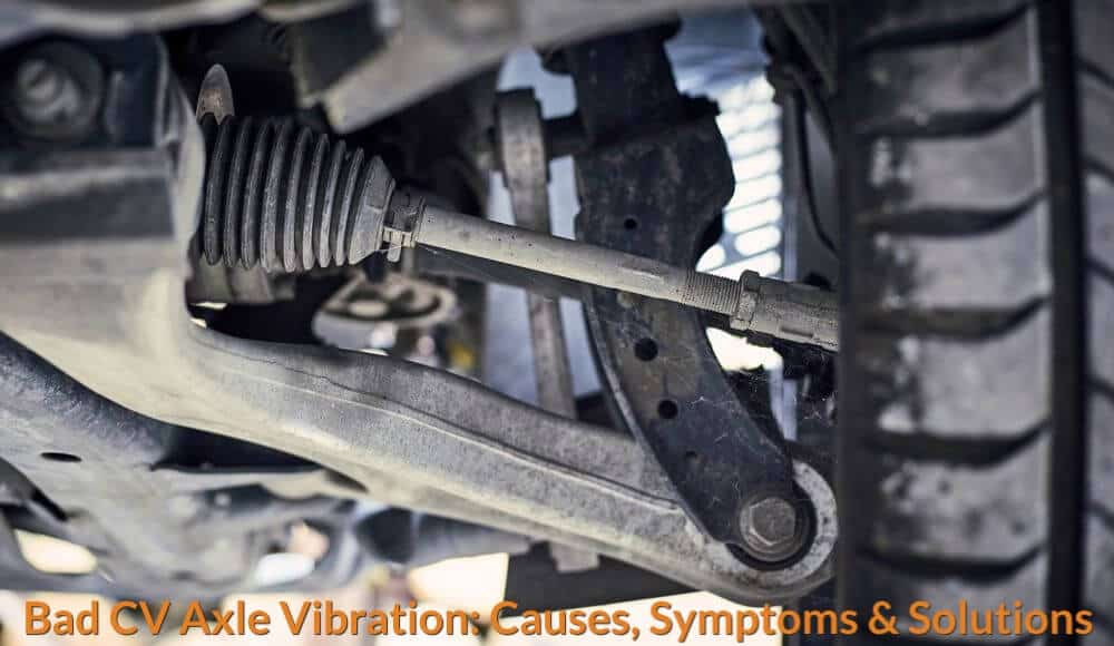 Inspecting the condition of CV axle.
