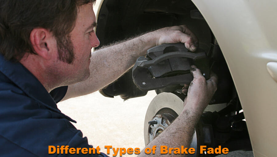Mechanic is repairing the brake fade issues.