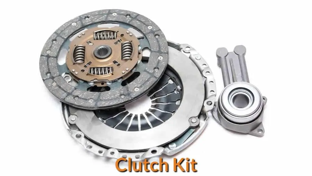 Auto parts that included in the clutch kit.