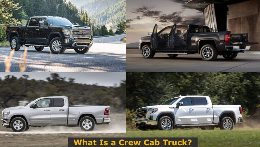 4 different brands of crew cab truck in the market.