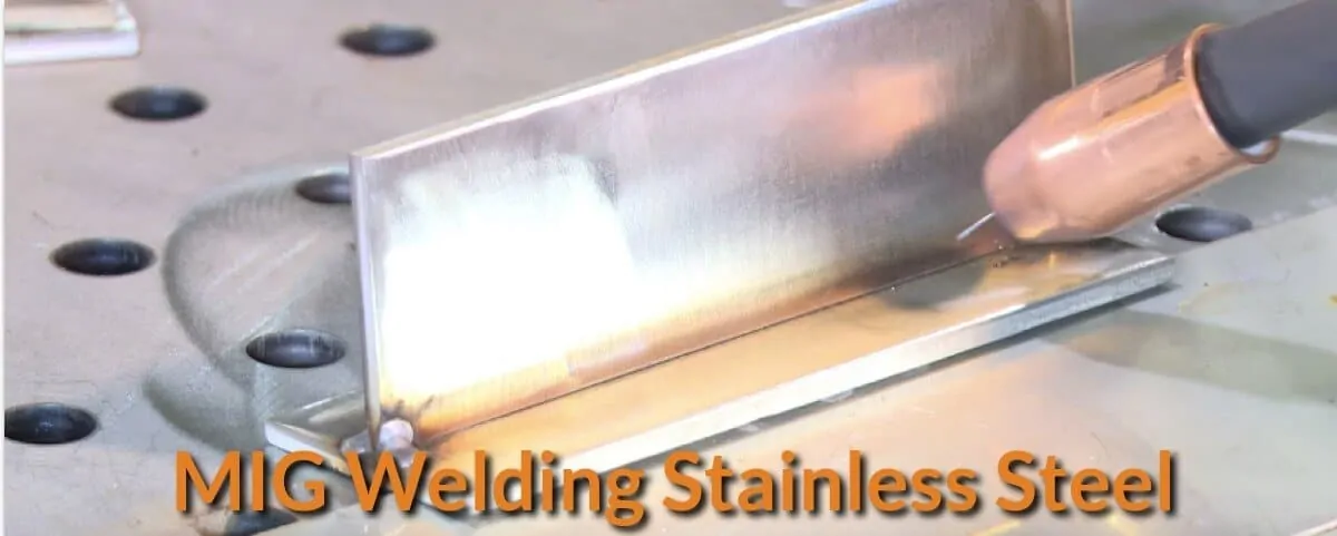 Welding stainless steel angle fillet.