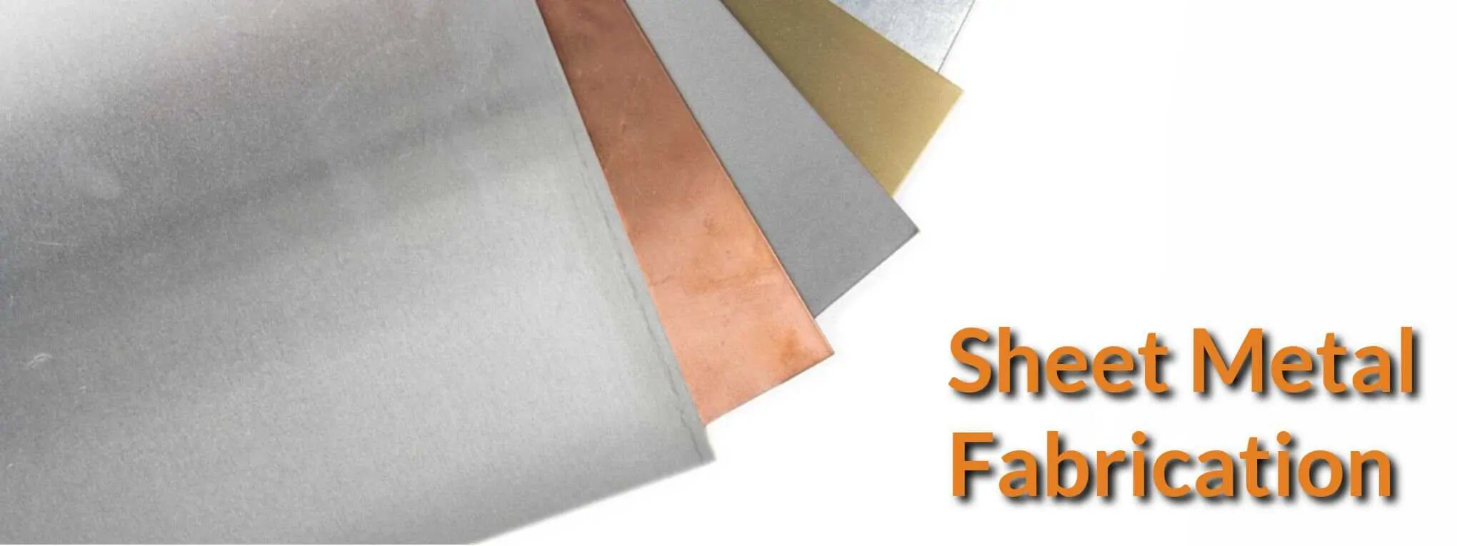 Mild still, copper and aluminium metal sheet.
